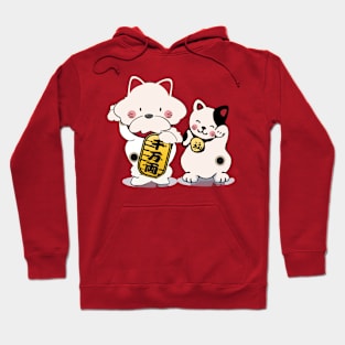 Japanese Lucky Dog and Cat Hoodie